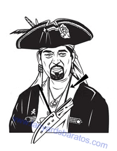 Pirata con lanyard